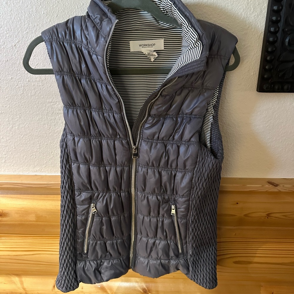 Workshop Republic Clothing Charcoal Quilted Vest